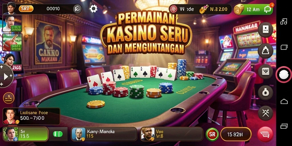 Tampilan gameplay seru dan interaktif dari 5RT yang mengunggulkan permainan kasino.