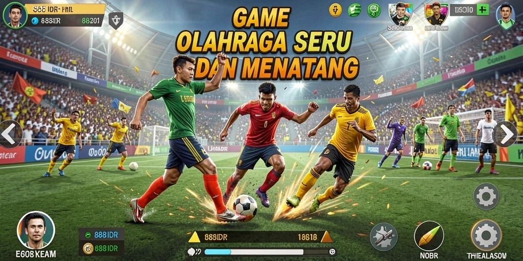 Screenshot dari gameplay seru 888IDR menampilkan aksi olahraga yang mendebarkan.