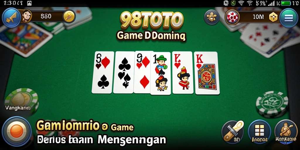 Tampilan antarmuka permainan 98TOTO yang menarik dan dinamis.