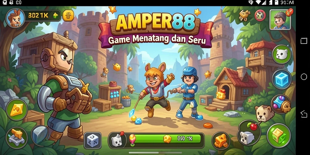 Tampilan gameplay puzzle yang seru dari AMPER88.