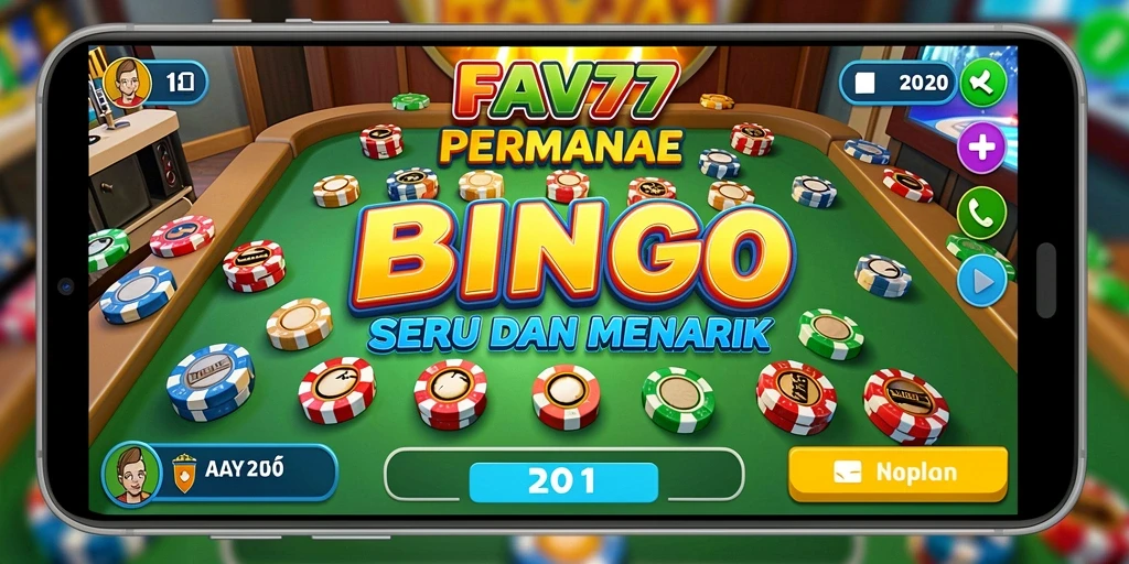 Screenshot FAV77 menampilkan gameplay Bingo yang seru dan interaktif.