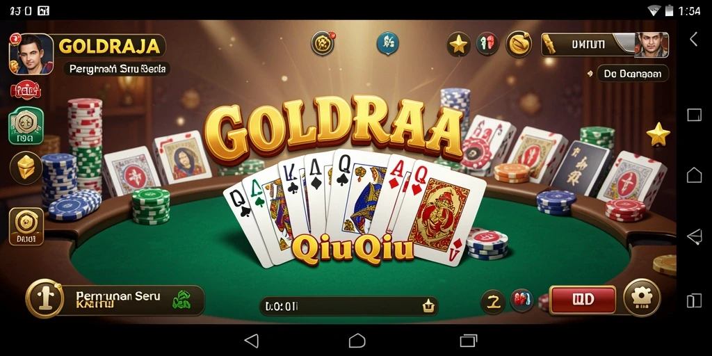 Tampilan gameplay menarik QiuQiu di GOLDRAJA