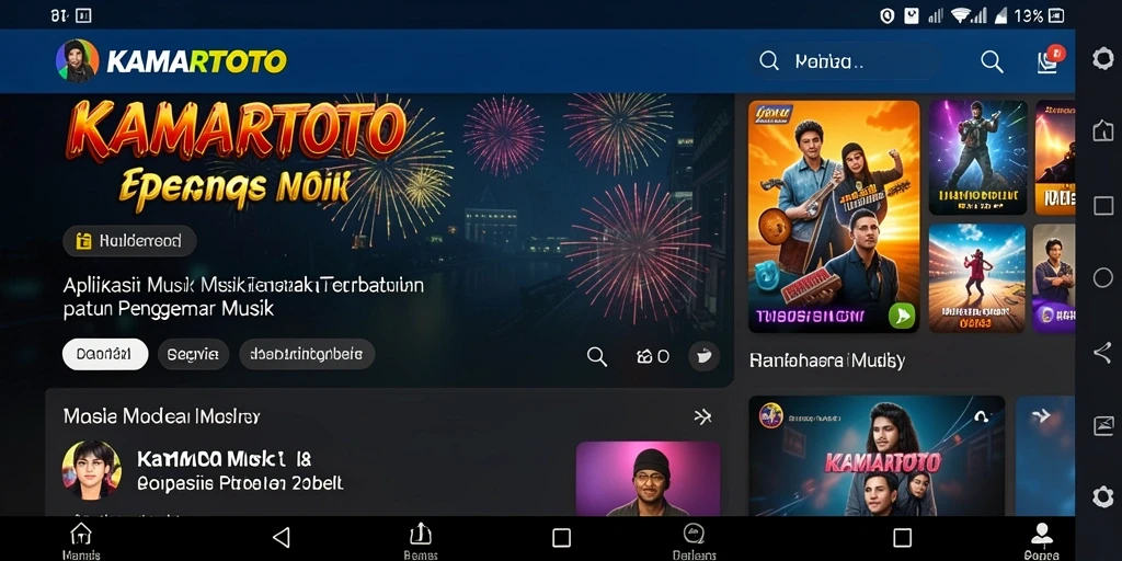 Tampilan gameplay KAMARTOTO dengan fitur musik yang menarik.