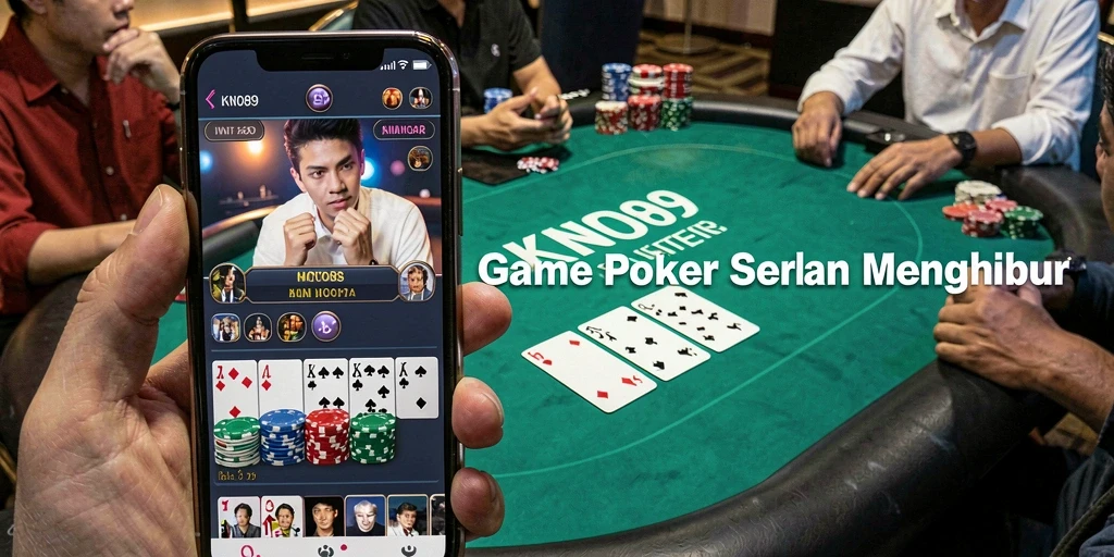 Tampilan permainan Poker yang mendebarkan di KNO89.