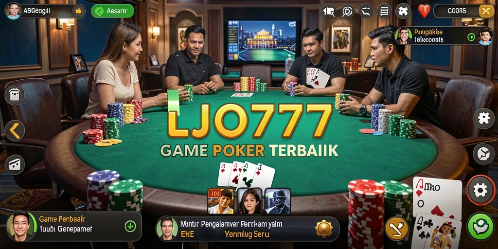 Tampilan menarik dari gameplay poker LJO777 yang seru.