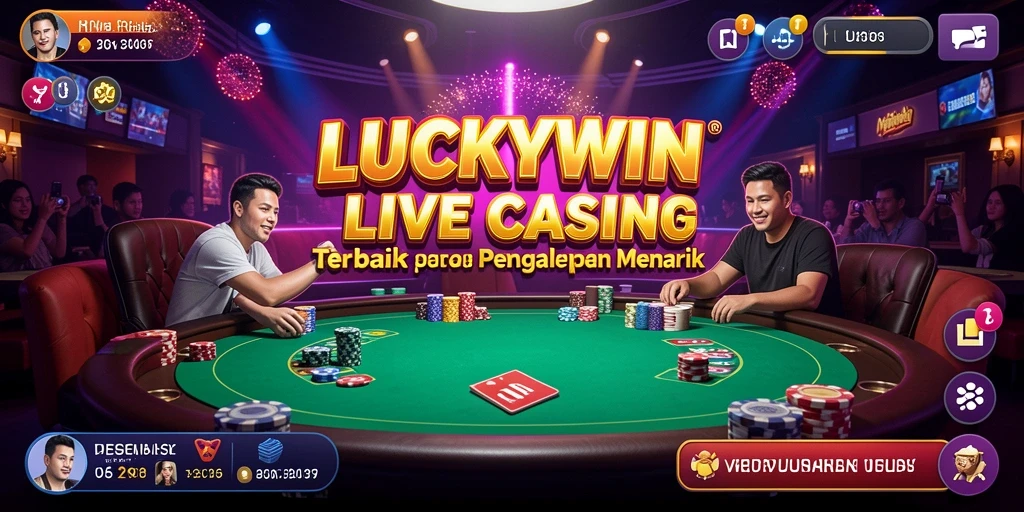 Tampilan seru gameplay Live Casino LUCKYWIN dengan dealer profesional.