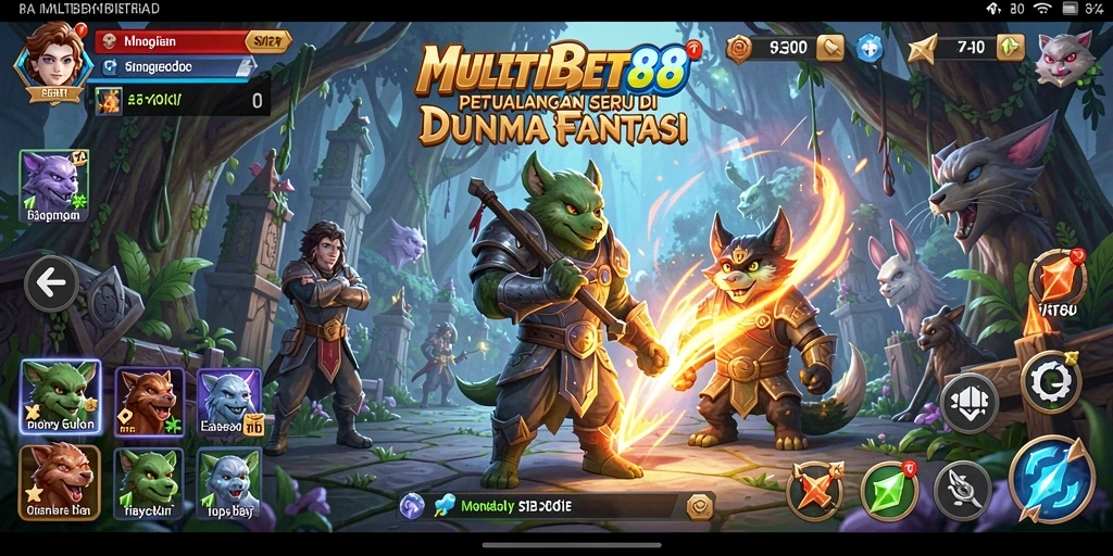 Screenshot gameplay MULTIBET88 menampilkan petualangan seru di alam fantasi.