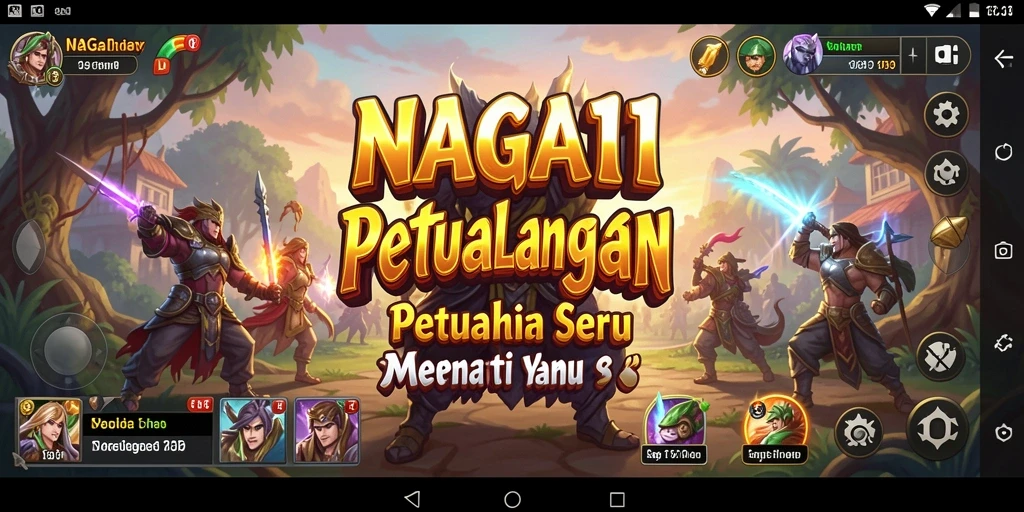 Tangkapan layar utama <strong>NAGA11</strong> menunjukkan adegan petualangan yang mendebarkan.
