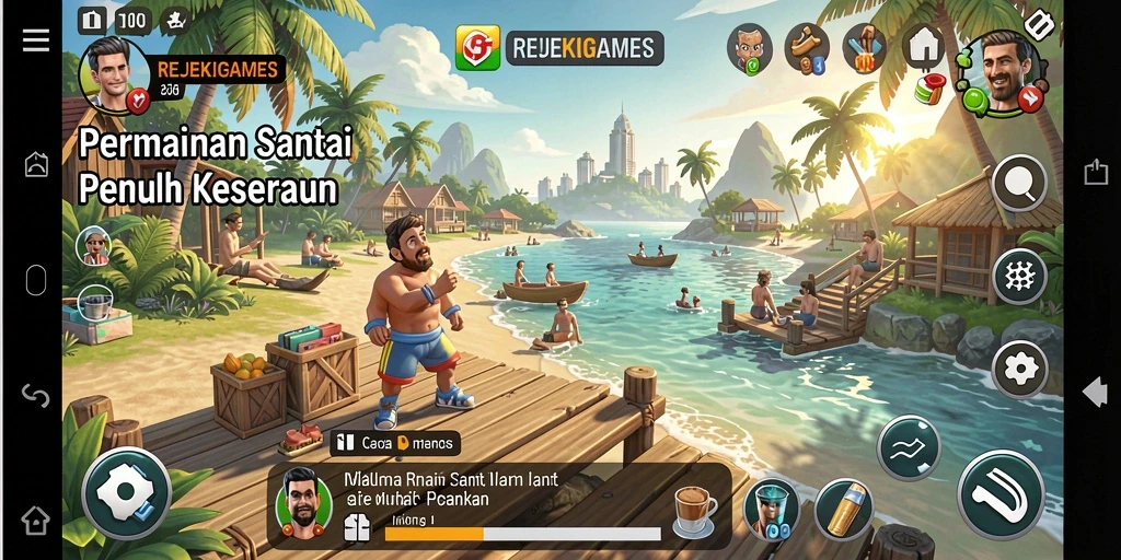 Tampilan gameplay santai yang penuh dengan warna dan tantangan.