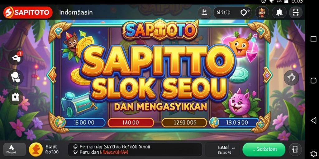 Tampilan gameplay slot yang penuh warna dan menarik di SAPITOTO.