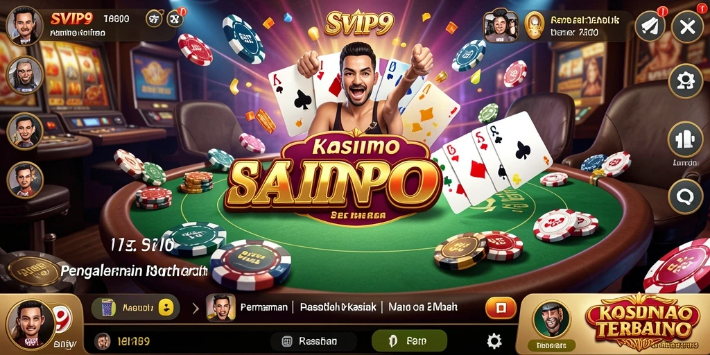 Tampilan grafis menarik dari gameplay Kasino yang mengasyikkan di SVIP9.