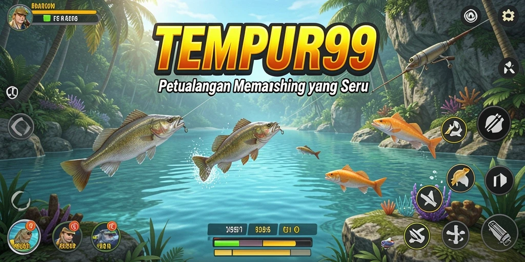 Gameplay Fishing yang seru dan mengasyikkan di TEMPUR99.