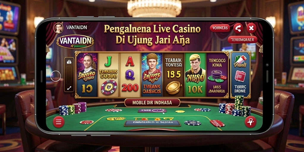 Tampilan gameplay Live Casino VANTAIDN yang seru dan interaktif.