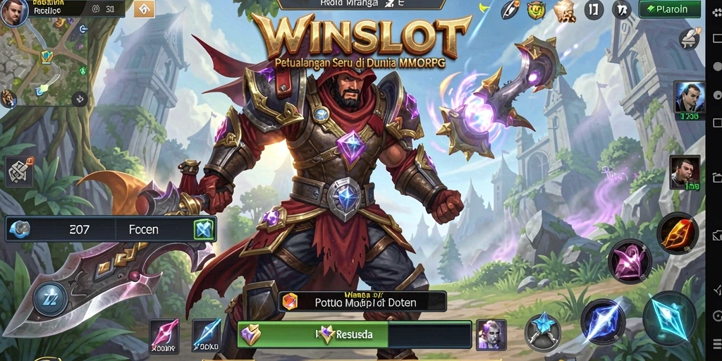Screenshot gameplay <strong>WINSLOT</strong> menampilkan pertempuran epik antar pemain di dunia fantasi.
